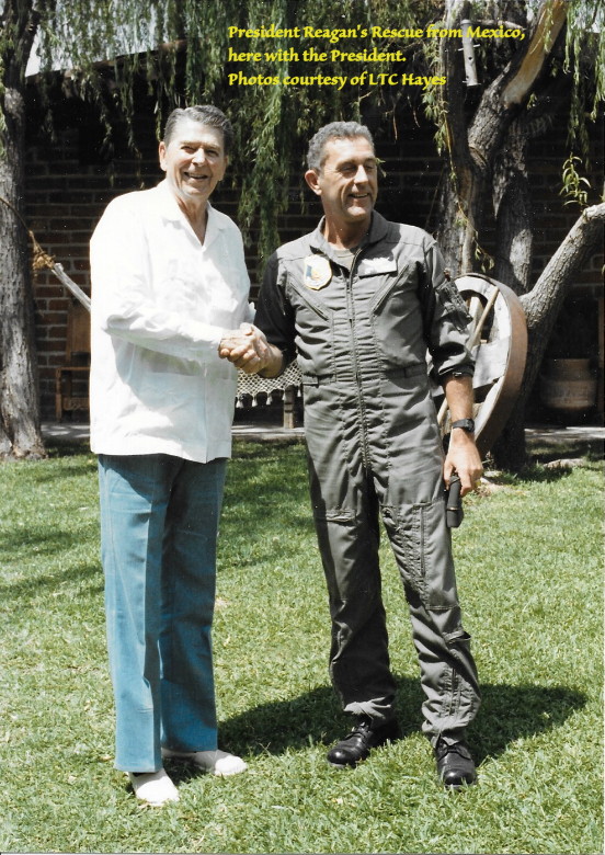 LTC Lynn Harlan Hayes with President Reagan