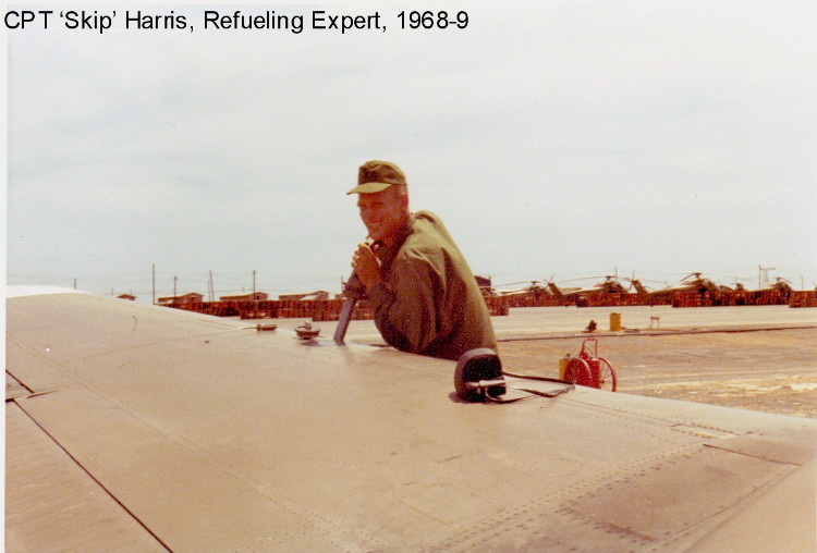 CPT Skip Harris, refueling aircraft during mission. Photo by Rich Hendrickson, CAC, 1968-69